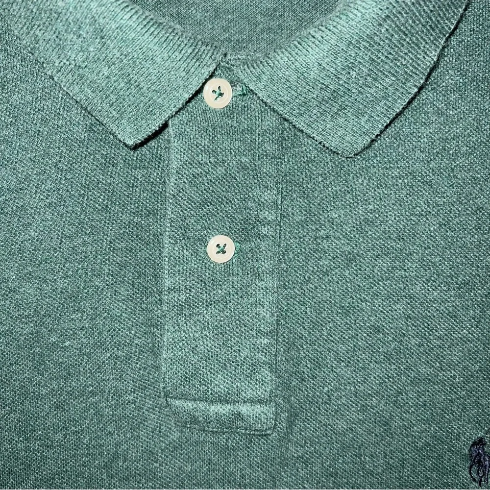 Polo Ralph Lauren Kelly Green Cotton Short Sleeve Polo Shirt - Size Large